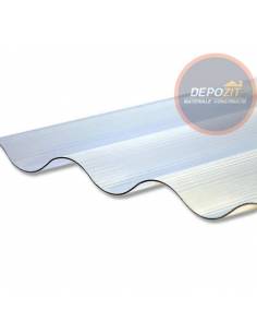 PLACA POLICARBONAT COMPACT ONDULAT TRANSPARENT 1060X3000X1MM