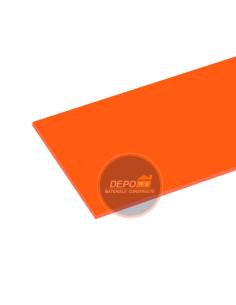 PLACA HIPS PORTOCALIU NEON FLUORESCENT / 3 MM