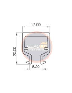 PROFIL PENTRU CLEME PRINDERE INFERIOARA 20X17 / 6 M 2